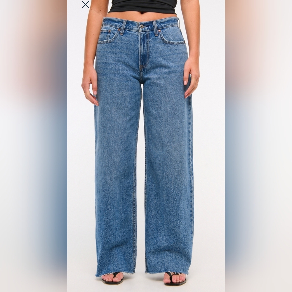 NWT Abercrombie & Fitch Curve Love The Ultra Loose Low Rise 28/6S